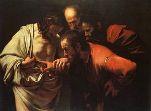 Caravaggio, "Nevjerni Toma", 1601-1602. (Izvor: Wikimedia Commons).