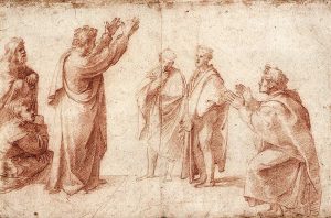 Rafael, Sveti Pavao propovijeda u Ateni (skica), 1515. Izvor: Arthive.