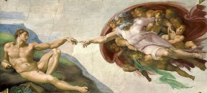 Michelangelo, "Stvaranje Adama", c. 1512. (Izvor: Wikimedia Commons).