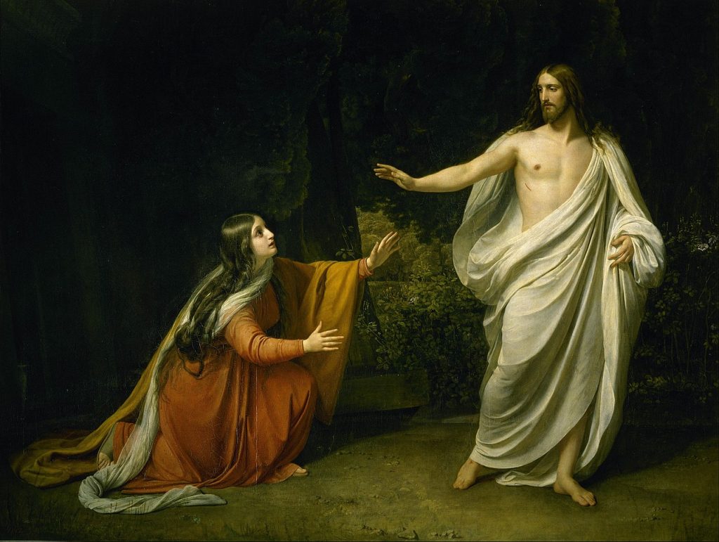 Aleksandar Ivanov, "Kristovo ukazanje Mariji Magdaleni nakon uskrsnuća", 1835. (Izvor: Wikimedia Commons).